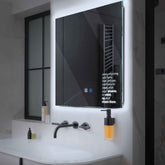 Espejo LED Cuadrado | Botones táctiles | Función antivaho | Luz blanca fría - Reyze Seria Motivated Model 2